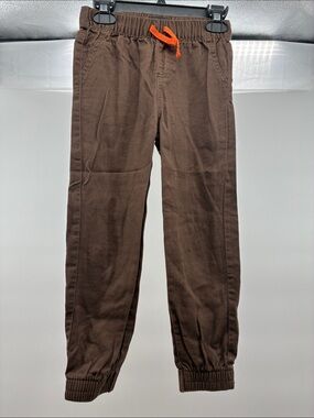 Lee Boy’s Brown Jogger Pants with Orange Drawstring